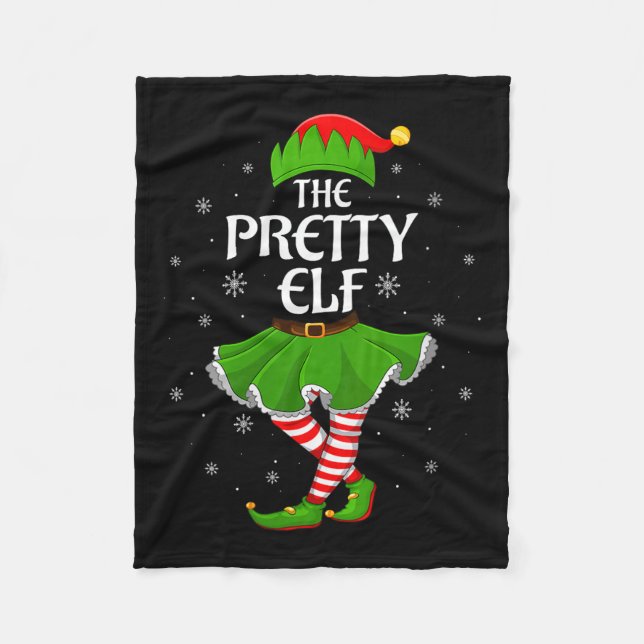 Cobertor De Velo Womens Pretty Elf Christmas Family Girls Women Elf (Frente)