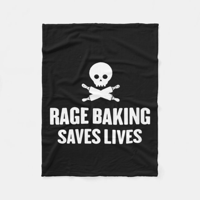 Cobertor De Velo Womens Rage Baking Saves Live Skull Funny Baker Co (Frente)