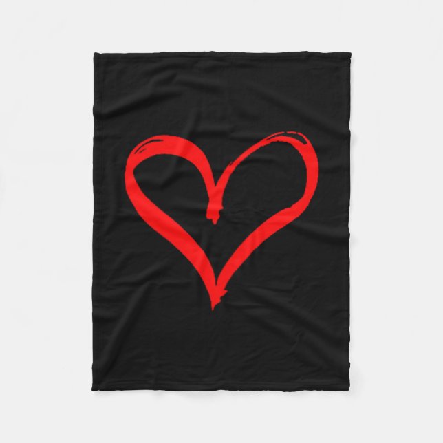 Cobertor De Velo Women's Red Heart Funny Cute Design For Men Women  (Frente)