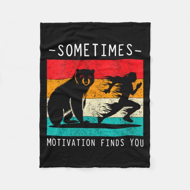 Cobertor De Velo Womens Sometimes Motivation Finds You Funny Quote  (Frente)