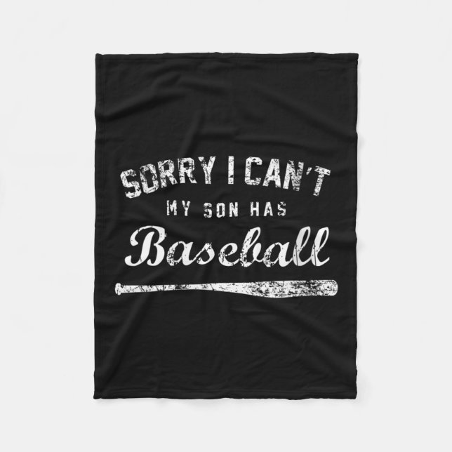 Cobertor De Velo Womens Sorry I Can't My Son Has Baseball Baseball  (Frente)