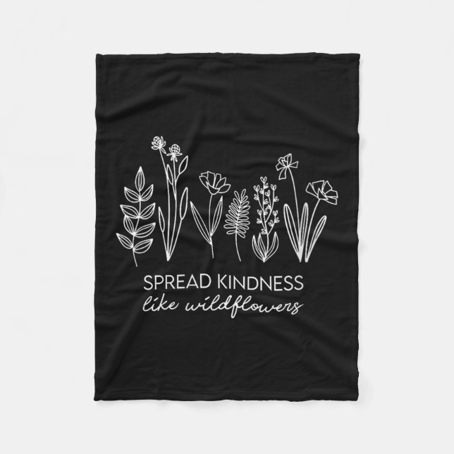 Cobertor De Velo Womens Spread Kindness Like Wildflowers Insrationa (Frente)