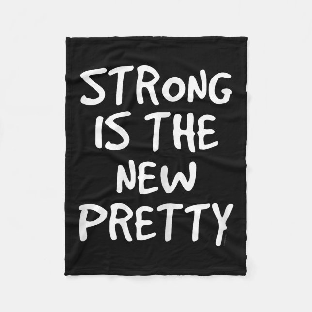 Cobertor De Velo Womens Strong Is The New Pretty Shirt - Gym Motiva (Frente)