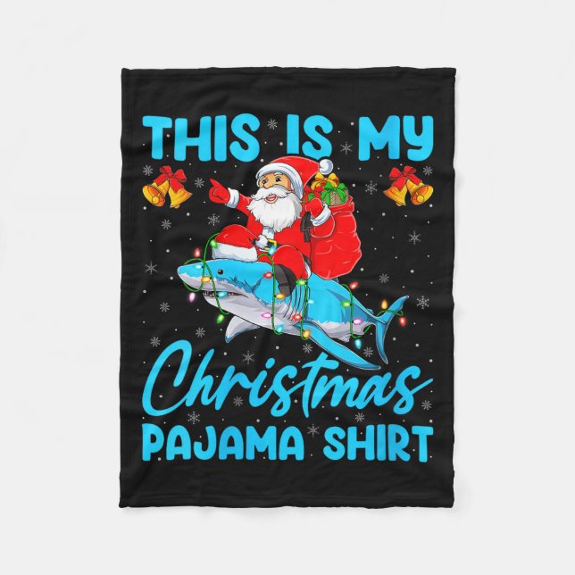 Cobertor De Velo Womens This Is My Christmas Pajamas Funny Santa Ri (Frente)