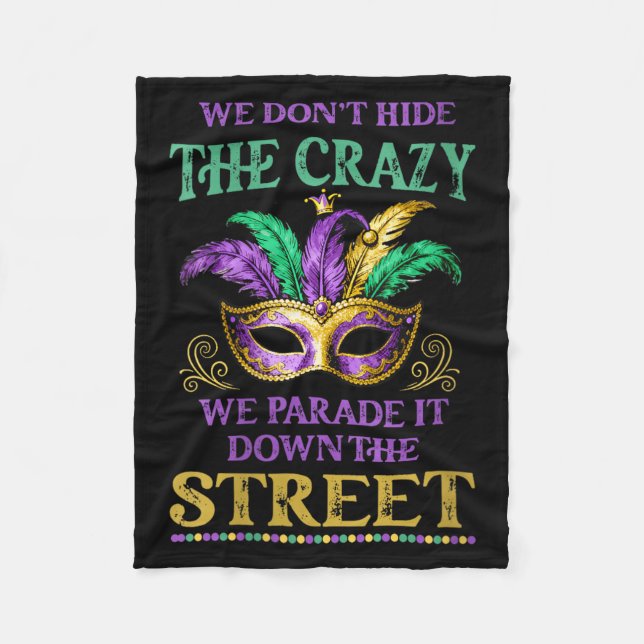 Cobertor De Velo Womens We Don't Hide The Crazy We Parade It Mardi  (Frente)