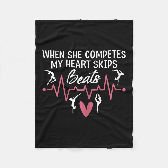 Cobertor De Velo Womens When She Competes My Heart Skips Beats Prou (Frente)