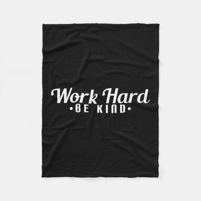 Cobertor De Velo Womens Work Hard Be Kind Motivational V-neck  (Frente)