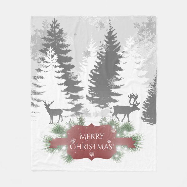 Cobertor De Velo Wonderland Fleece Blanket - Vermelho (Frente)