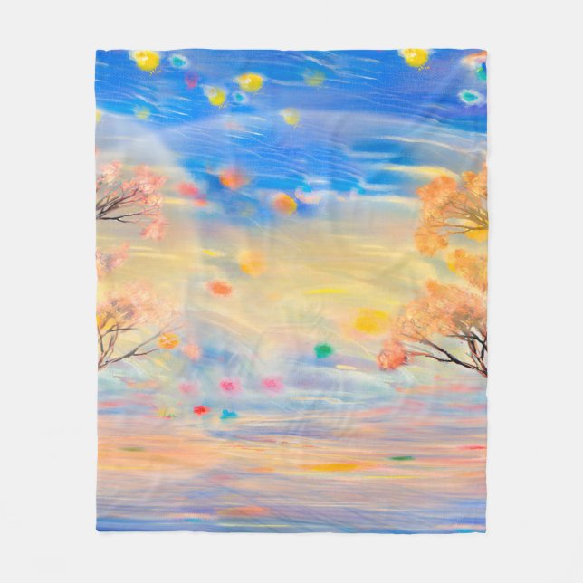 Cobertor De Velo Wonderrful view on sunsetart,abstract background,a (Frente)