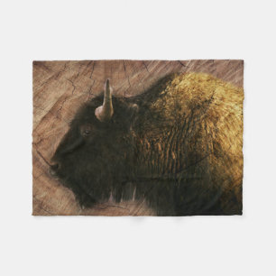 Cobertor De Velo Wood Bison Buffalo