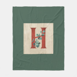 Cobertor De Velo Wood Russo e Eucalyptus - Letra H