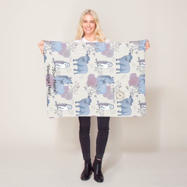 Cobertor De Velo Woodland Art Baby Blanket (In Situ)