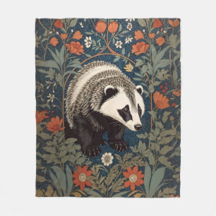Cobertor De Velo Woodland Badger William Morris Inspirou
