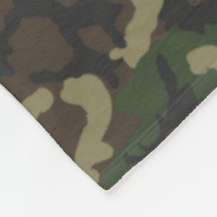 Cobertor De Velo Woodland Camo Pattern