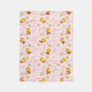 Cobertor De Velo Woodstock Pink Cherry Blossom Pattern