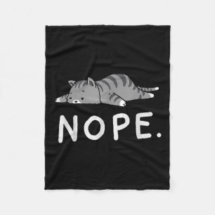 Cobertor De Velo Woot Nope Cat