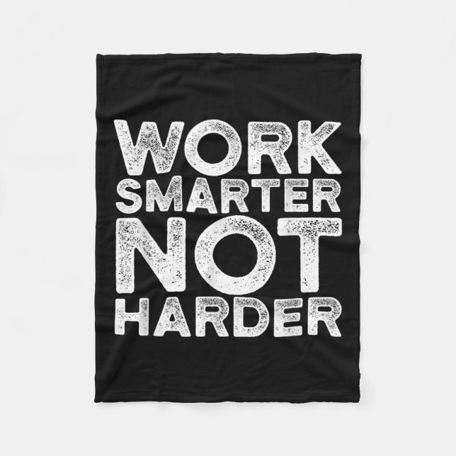 Cobertor De Velo Work Smarter Not Harder Motivational Apparel  (Frente)