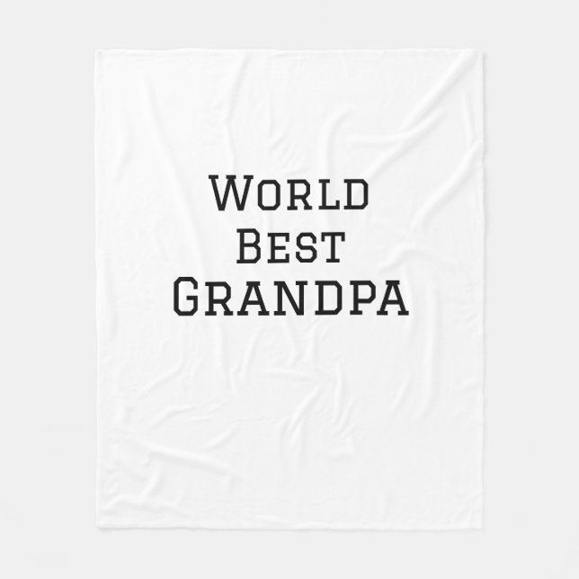 Cobertor De Velo World best Grandpa adiciona nome texto esportes te (Frente)