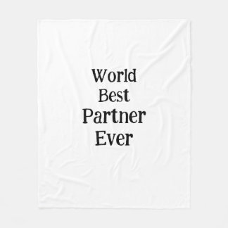 Cobertor De Velo World best partner ever valentine's day lover gf 