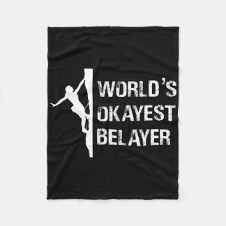 Cobertor De Velo Worlds Okayest Belayer Climbing Hiking Girls Gift 