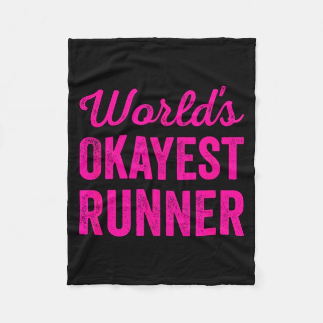 Cobertor De Velo Worlds Okayest Runner Funny Sarcastic Running Srts (Frente)