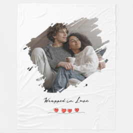 Cobertor De Velo Wrapped in Love Valentine's Day Photo Personalized