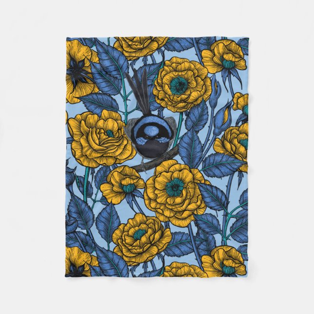 Cobertor De Velo Wren nos rosas (Frente)