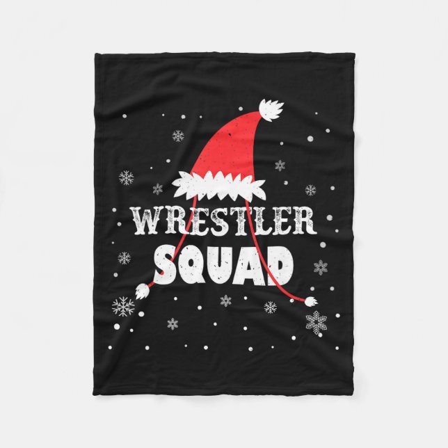 Cobertor De Velo Wrestler Squad Christmas Wrestling Matching Xmas  (Frente)