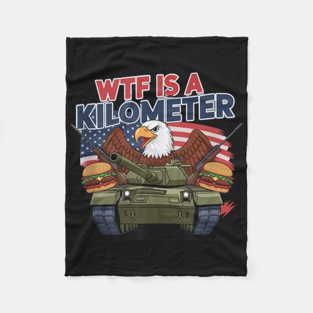 Cobertor De Velo Wtf É Um Quilômetro Patriota Americano Engraçado E (Frente)
