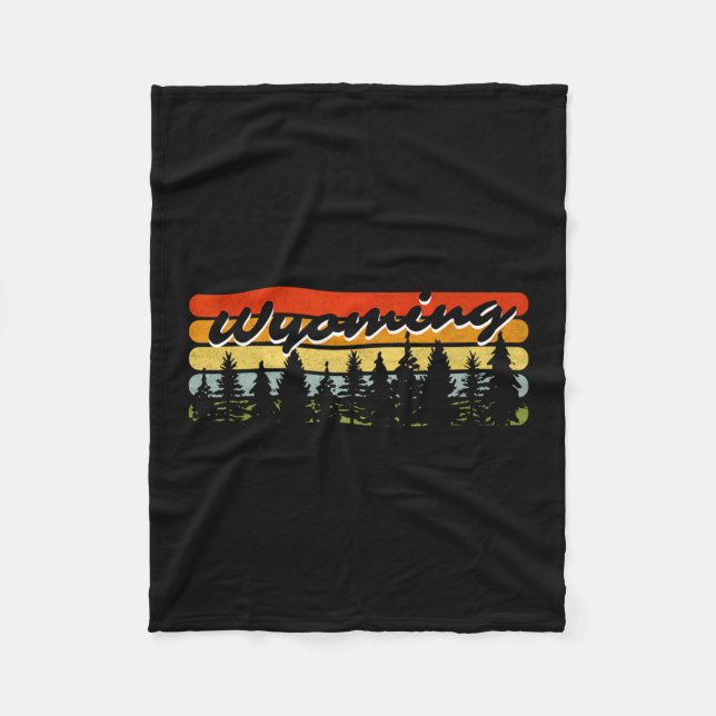 Cobertor De Velo Wyoming Forest Sunset Trees Cabin Theme Souvenir  (Frente)