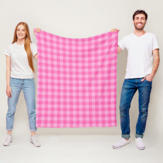 Cobertor De Velo Xadrez Búfalo Rosa Quente Feminino