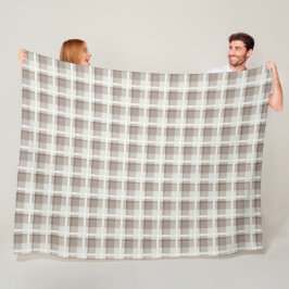 Cobertor De Velo Xadrez buffalo marrom moca gingham 