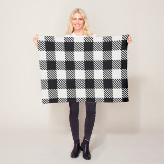 Cobertor De Velo Xadrez cinza | Checkers Fleece Blanket