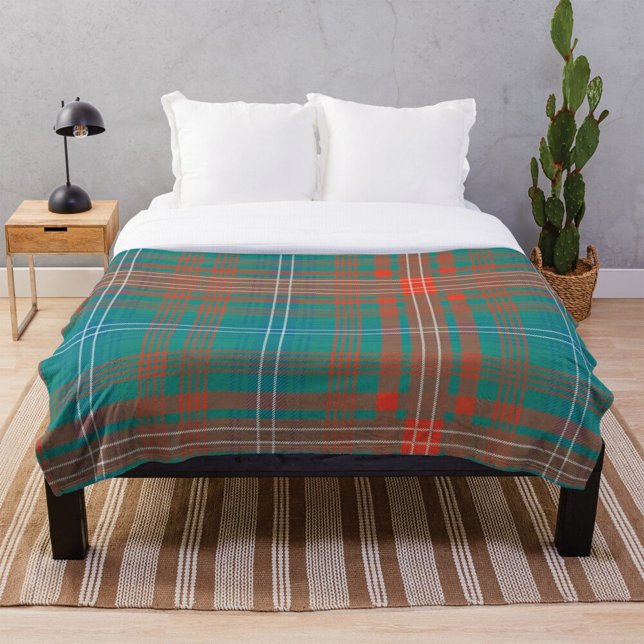 Cobertor De Velo Xadrez Clan Wilson Tartan Orange Check (Plaid Clan Wilson Tartan Blanket)
