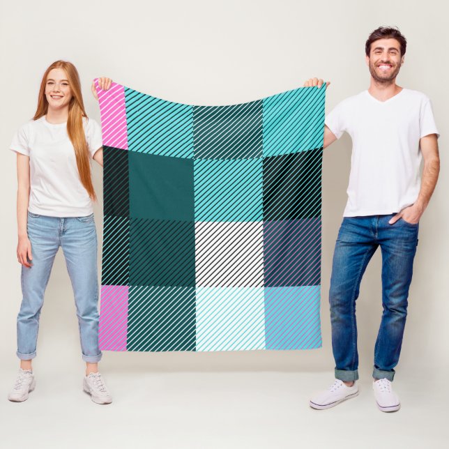 Cobertor De Velo Xadrez Contemporânea Rústica (In Situ)