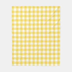 Cobertor De Velo Xadrez de Amarelo Pastel com Padrão de Plaid e Buf