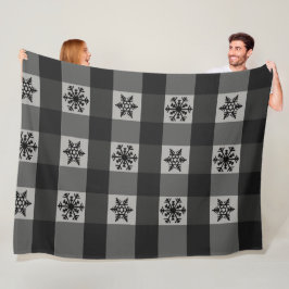 Cobertor De Velo Xadrez de Buffalo Flocos de Neve