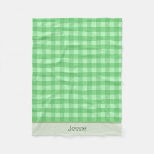 Cobertor De Velo Xadrez de Buffalo Verde Personalizada Unisex Baby