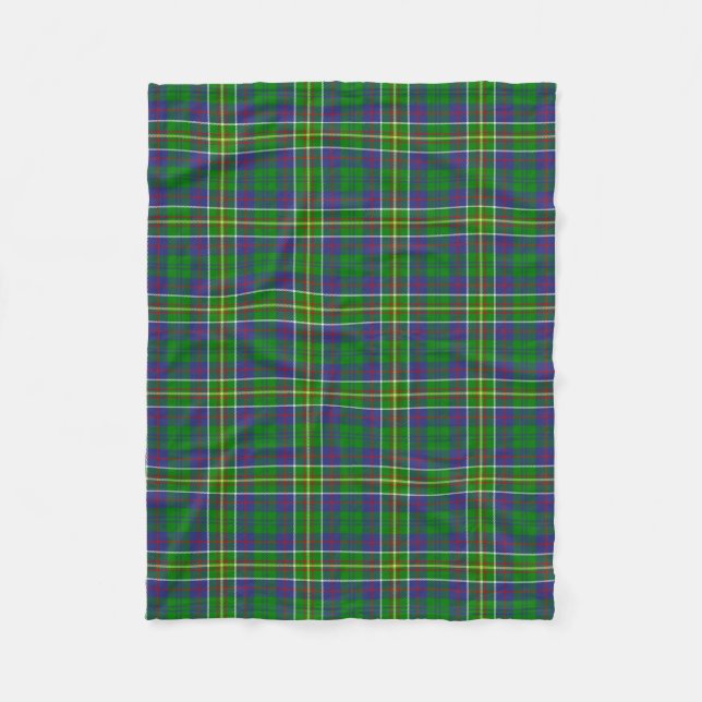 Cobertor De Velo Xadrez de Clan Hunter Tartan (Frente)