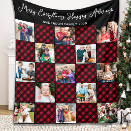Cobertor De Velo Xadrez de Férias Colagem Personalizada Única de 13