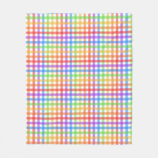 Cobertor De Velo Xadrez de Gingham de Arco-Íris Padrão Geométrico