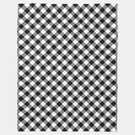 Cobertor De Velo Xadrez de Gingham preto e branco