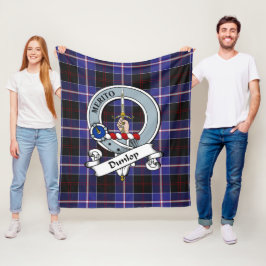 Cobertor De Velo Xadrez de Tartan Dunlop Modern Clan Badge