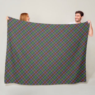 Cobertor De Velo Xadrez de Tartan, Violeta Verde Skye