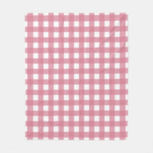 Cobertor De Velo Xadrez de verificação de Gingham branco rosa