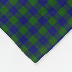 Cobertor De Velo Xadrez do verde azul do tartan do clã de Barclay