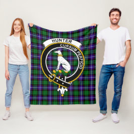 Cobertor De Velo Xadrez Escocês Clan Hunter Tartan