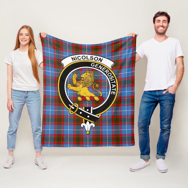 Cobertor De Velo Xadrez Escocês Clan Nicolson Tartan (In Situ)