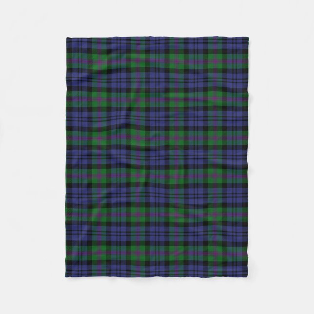 Cobertor De Velo Xadrez Escocesa Clan Baird Tartan (Frente)