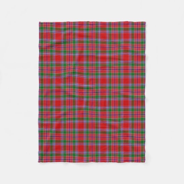 Cobertor De Velo Xadrez Escocesa Clan Burrell Tartan (Frente)
